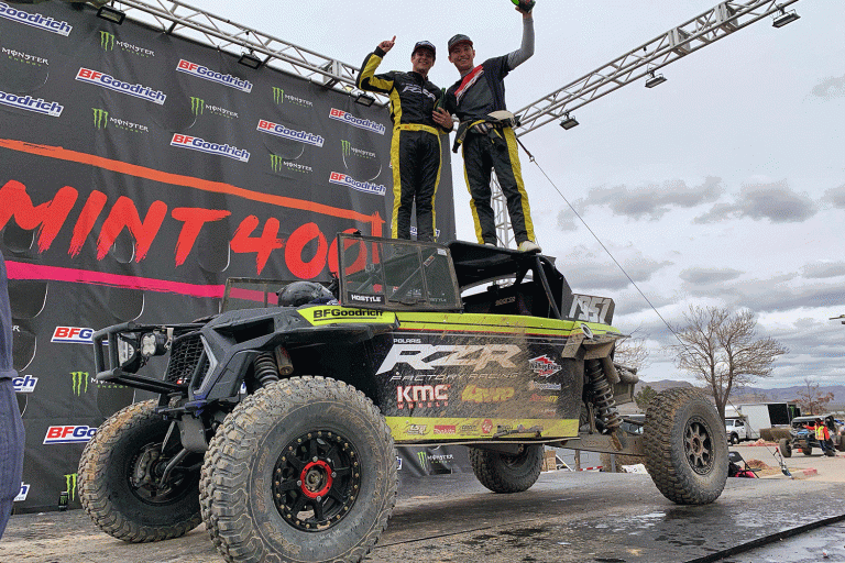 POLARIS RZR® FACTORY RACING CAPTURES TWO UTV TITLES  AT THE ICONIC MINT 400