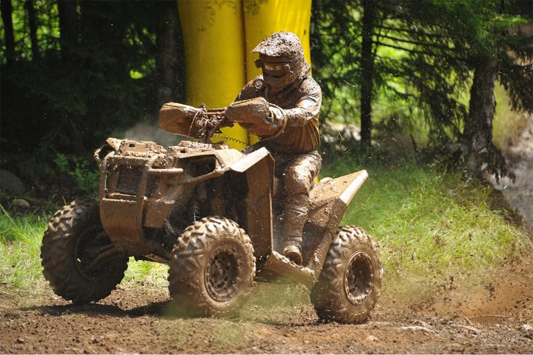 Team UXC Puts Scrambler on Top of Box at GNCC Snowshoe